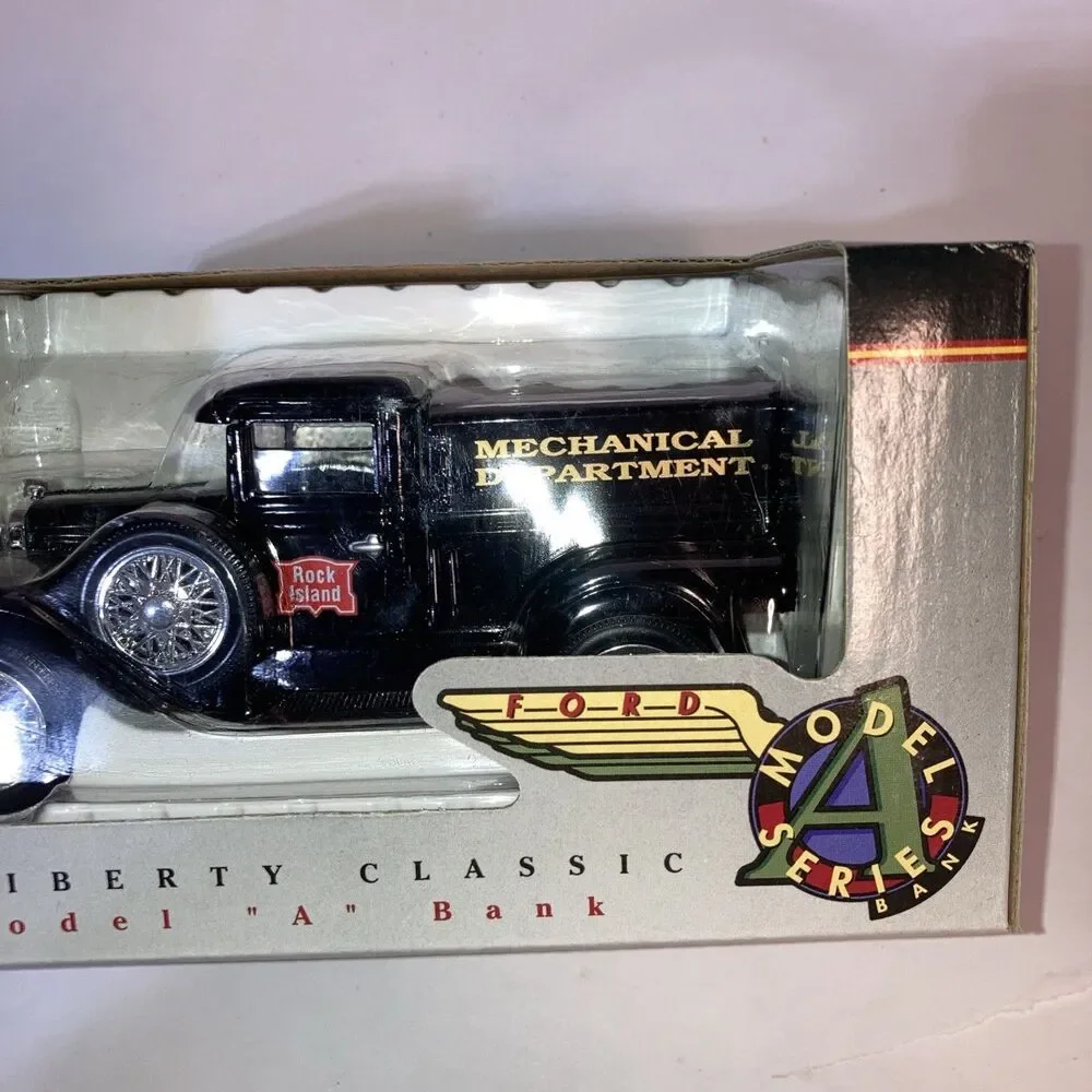 Liberty Classics Ford Model A Railroad Series Rock Island Diecast Bank ~ #1071